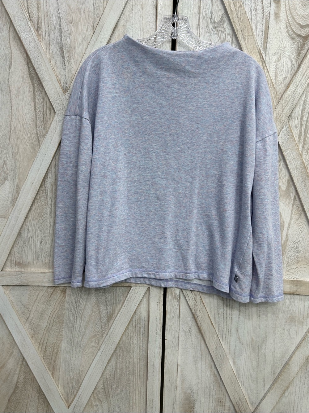 Talbots Heathered Lavender Crewneck Pullover